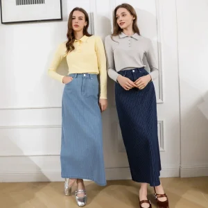 AS 2025 pinstripe denim skirt fashion woman clothes lady wear